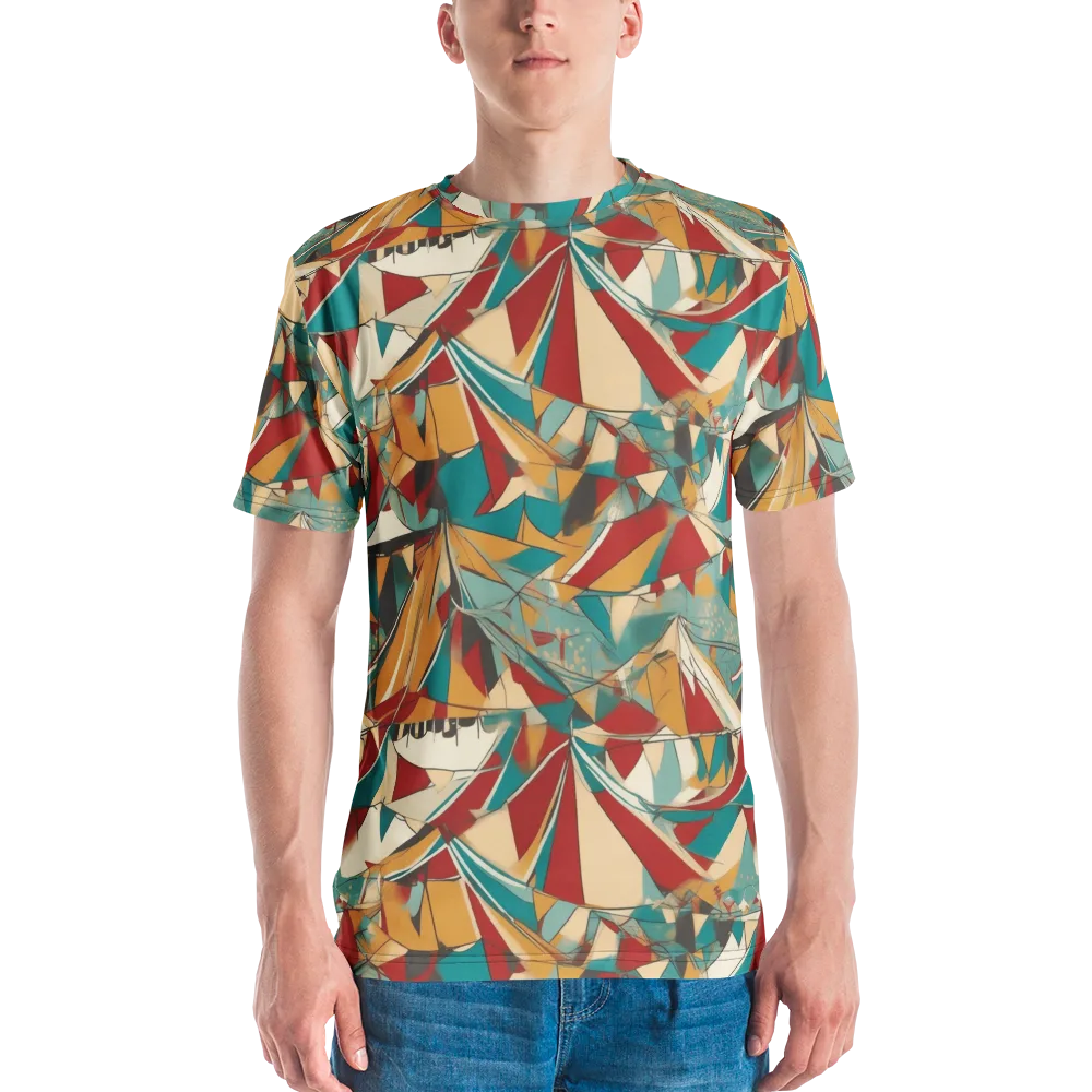 Carnival Geometry on Men's Crew Neck T-Shirt — Front