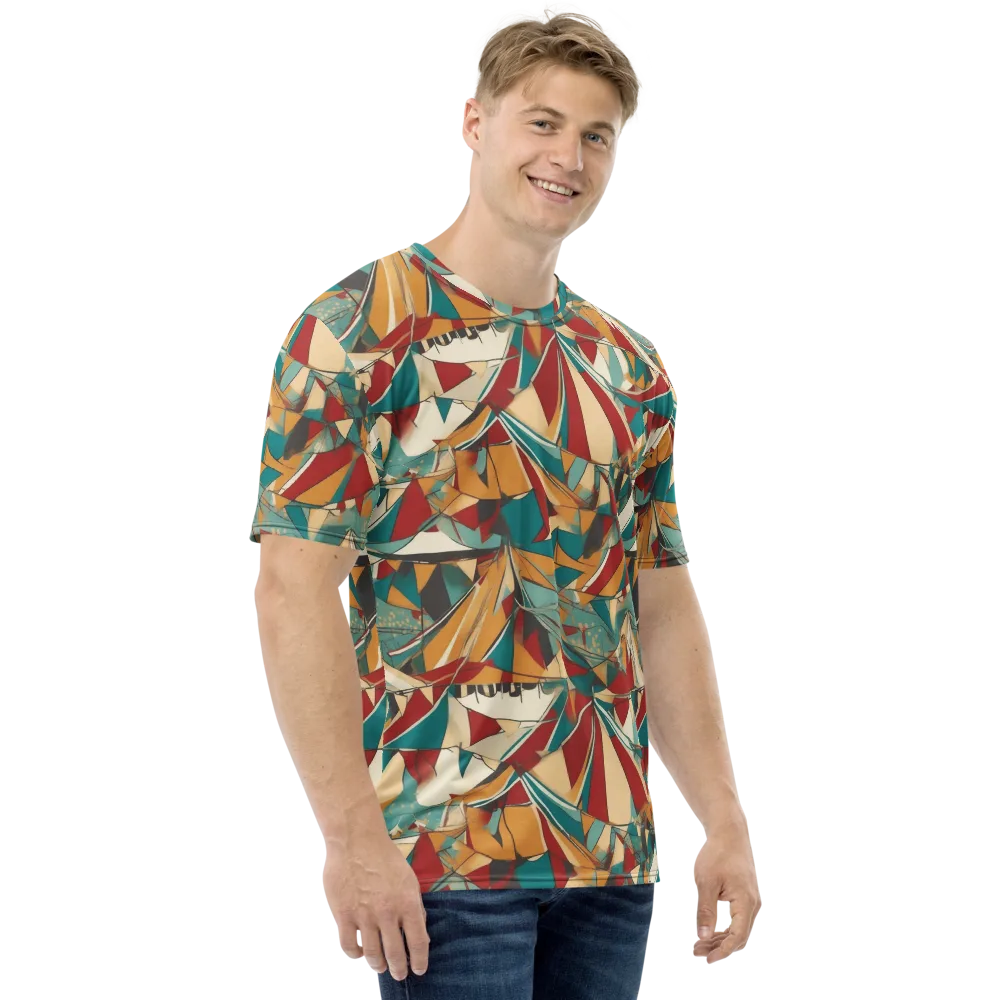 Carnival Geometry on Men's Crew Neck T-Shirt — Right