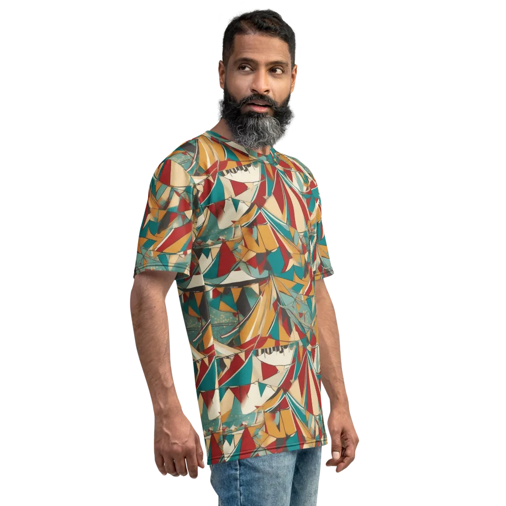 Carnival Geometry on Men's Crew Neck T-Shirt — Right