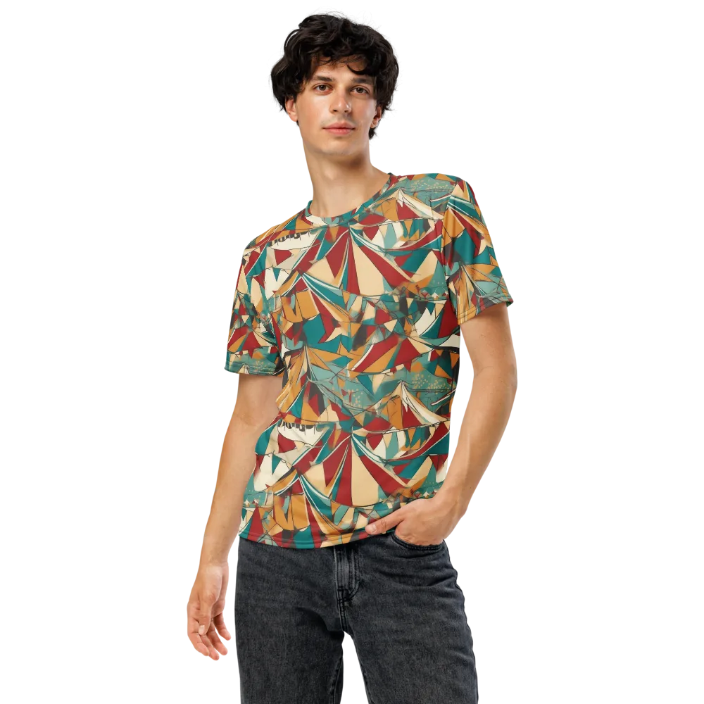 Carnival Geometry on Men's Crew Neck T-Shirt — Front