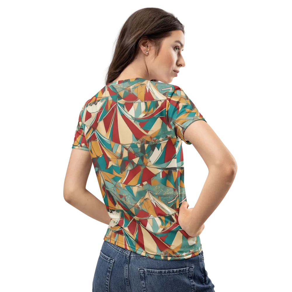 Carnival Geometry on Women's Crew Neck T-Shirt — Back