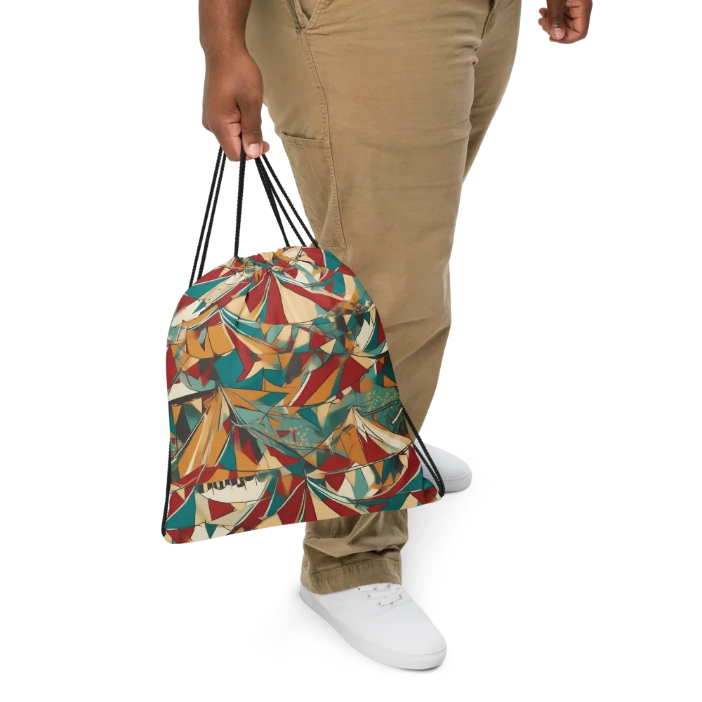 Carnival Geometry on Drawstring Bag — Front