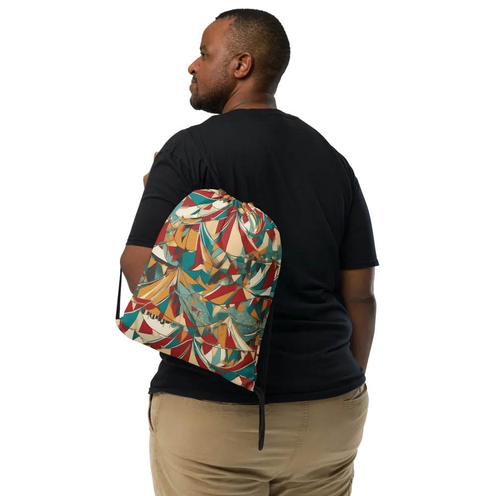 Carnival Geometry on Drawstring Bag — Front