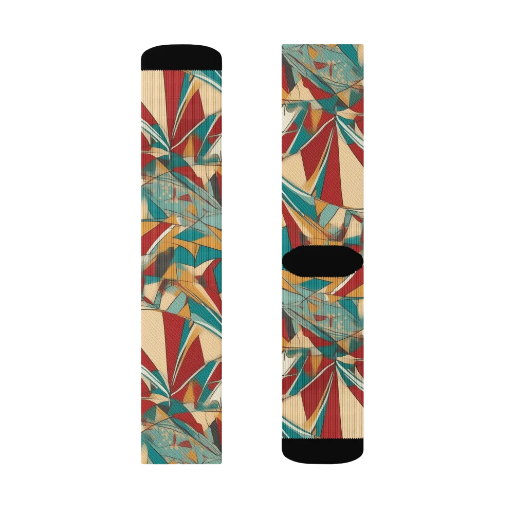 Carnival Geometry on Socks — Left Sock
