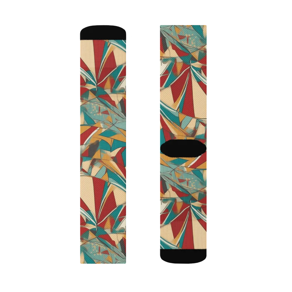 Carnival Geometry on Socks — Right Sock
