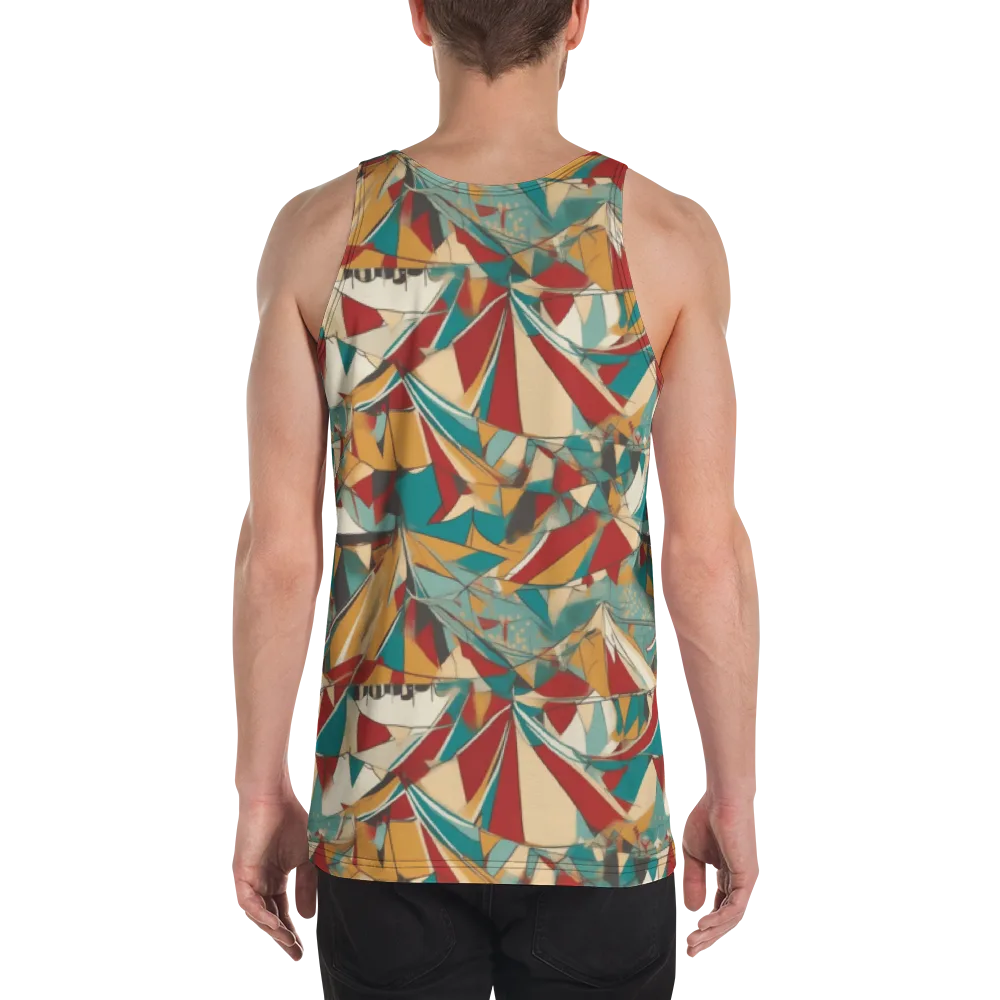 Carnival Geometry on Men's Tank Top — Back