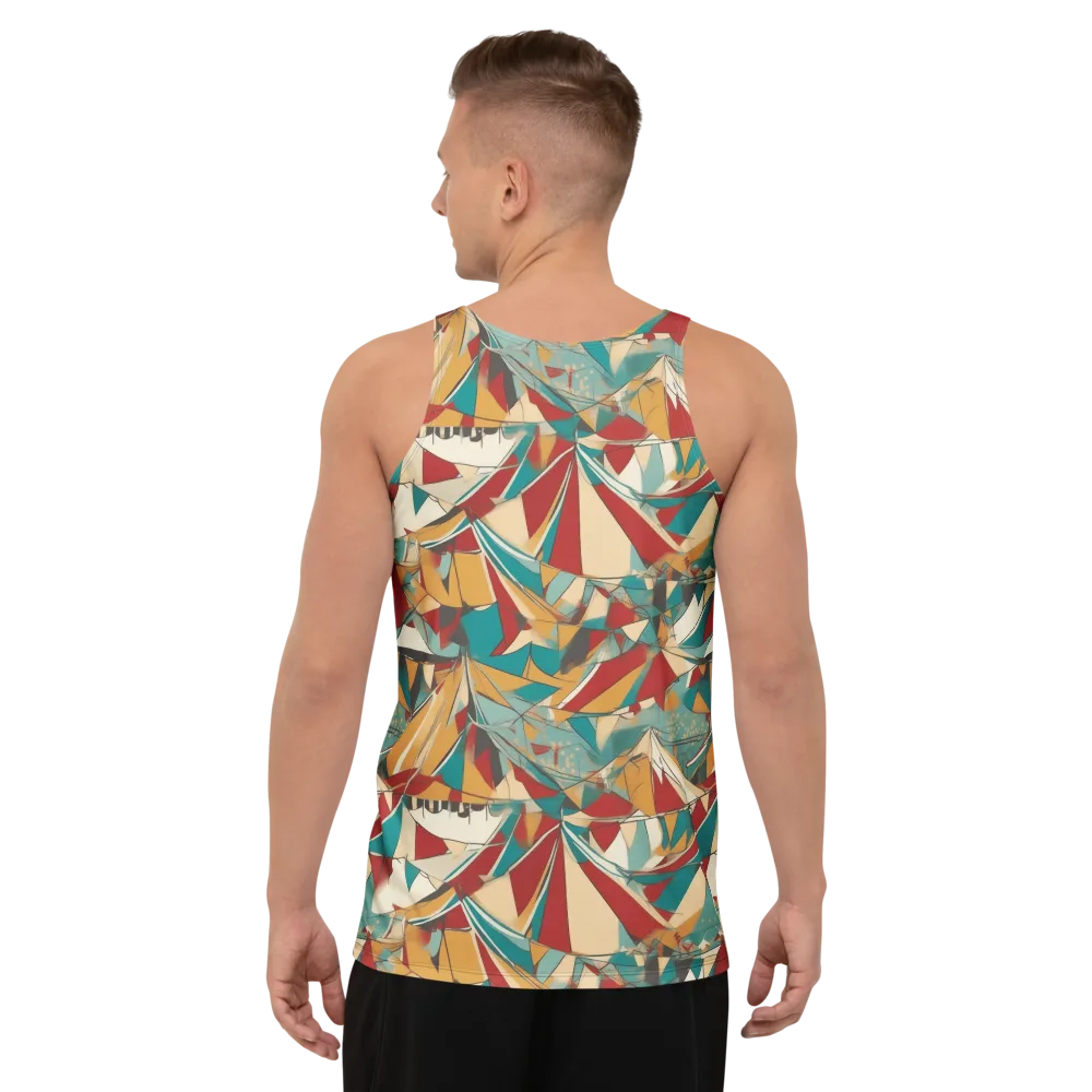 Carnival Geometry on Men's Tank Top — Back
