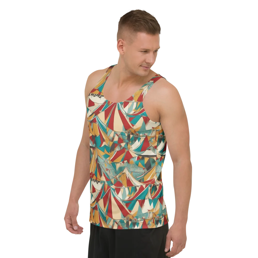 Carnival Geometry on Men's Tank Top — Left Front