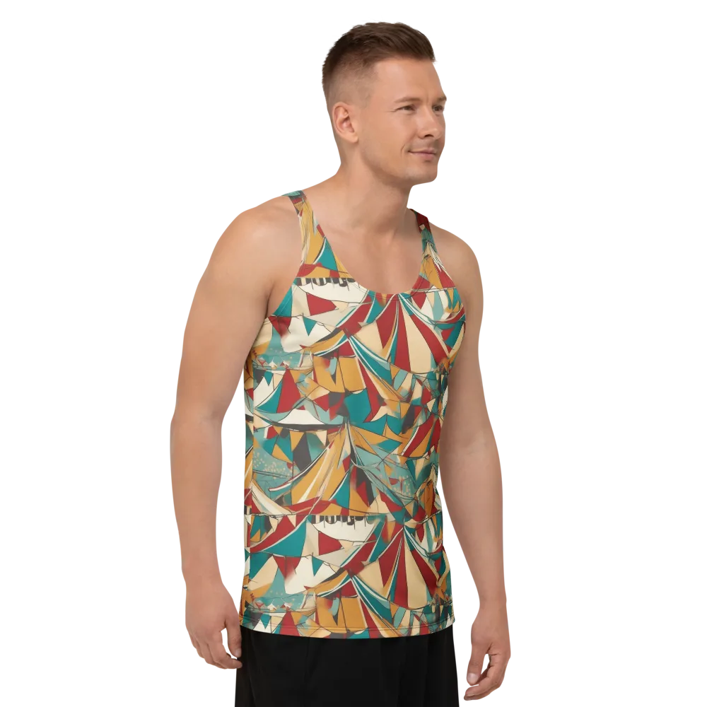 Carnival Geometry on Men's Tank Top — Right Front