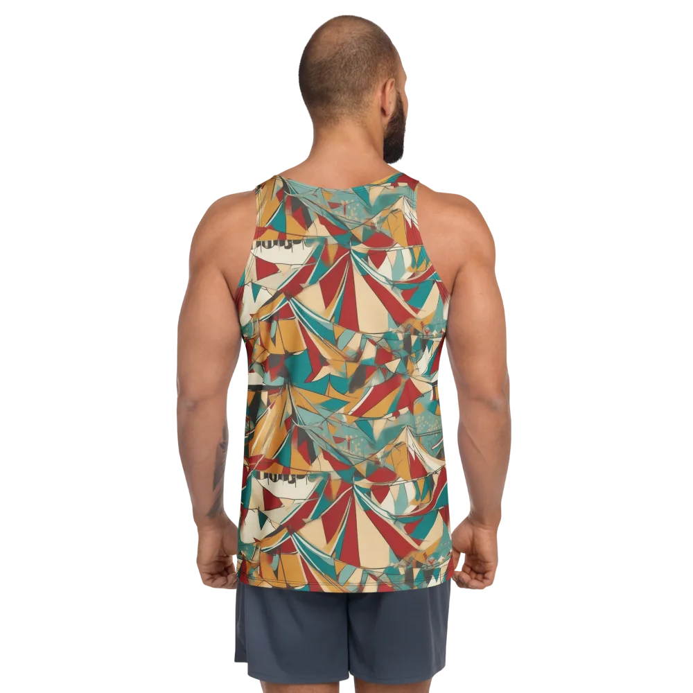 Carnival Geometry on Men's Tank Top — Back