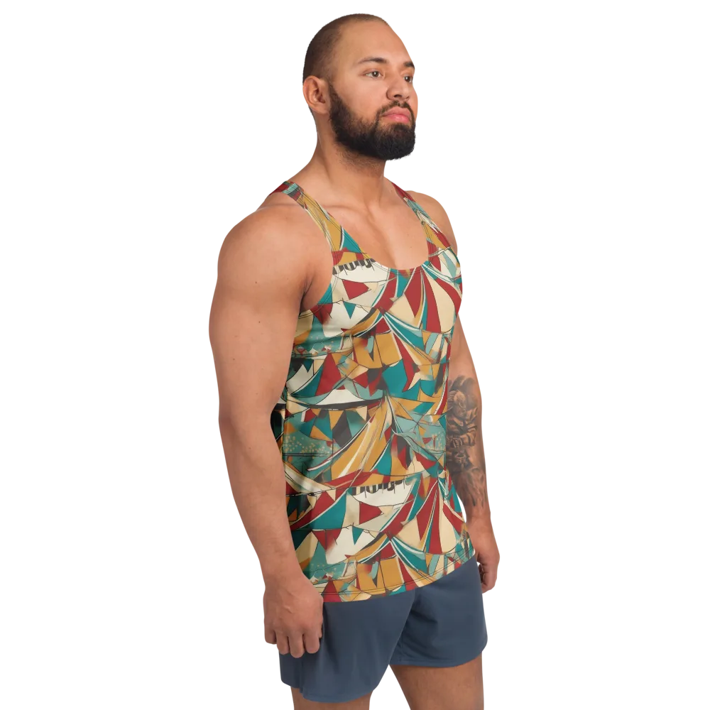 Carnival Geometry on Men's Tank Top — Right Front