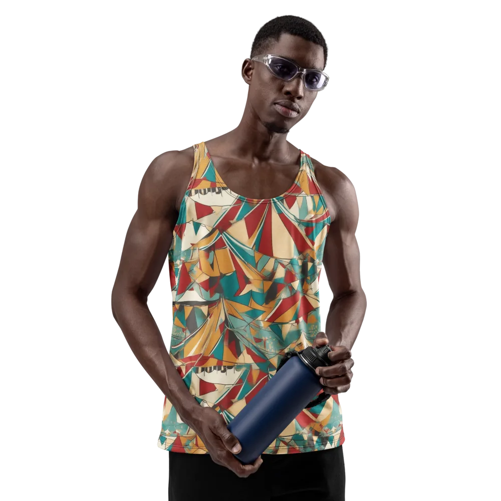 Carnival Geometry on Men's Tank Top — Front