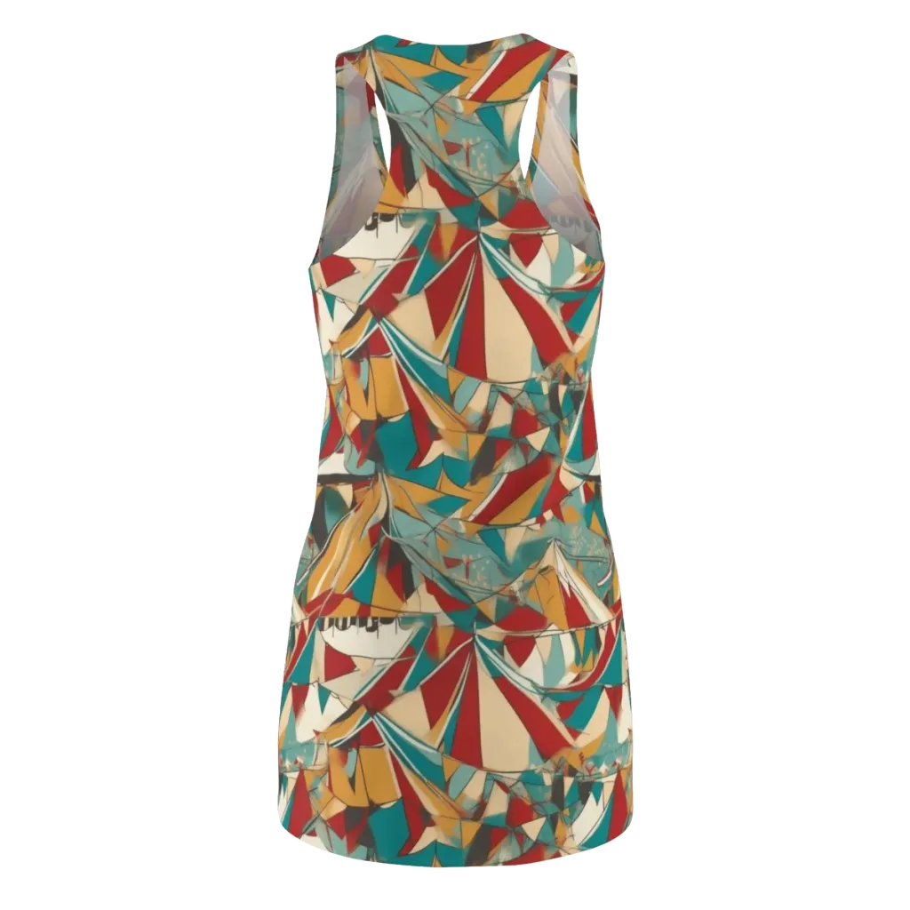 Carnival Geometry on Racerback Dress — Back
