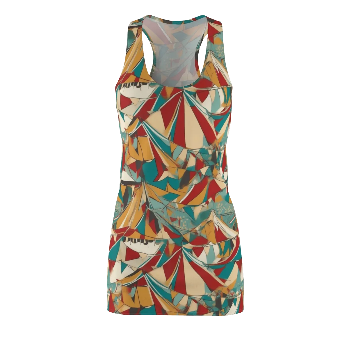 Carnival Geometry on Racerback Dress — Front