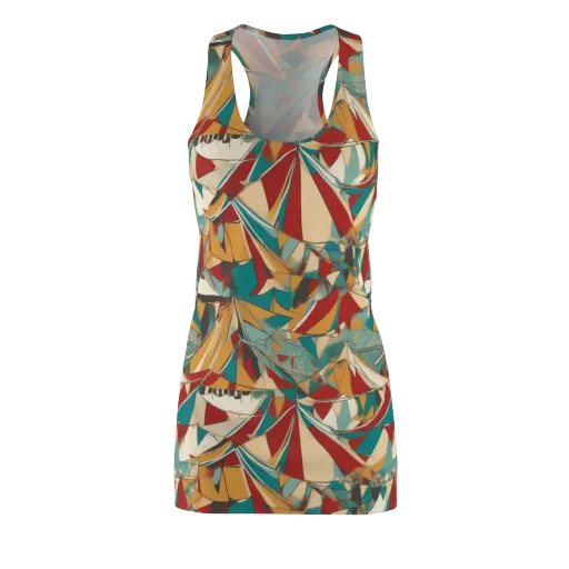 Carnival Geometry on a Racerback Dress