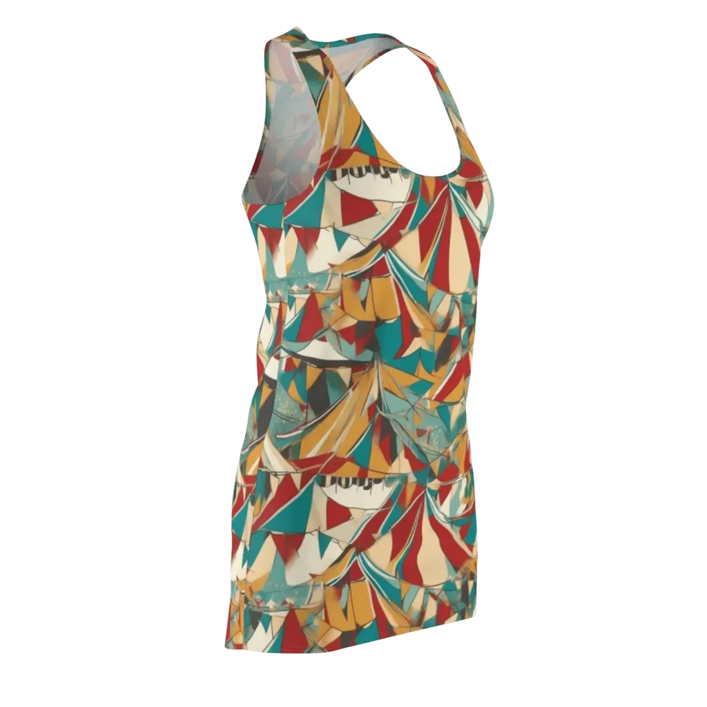 Carnival Geometry on Racerback Dress — Front Side