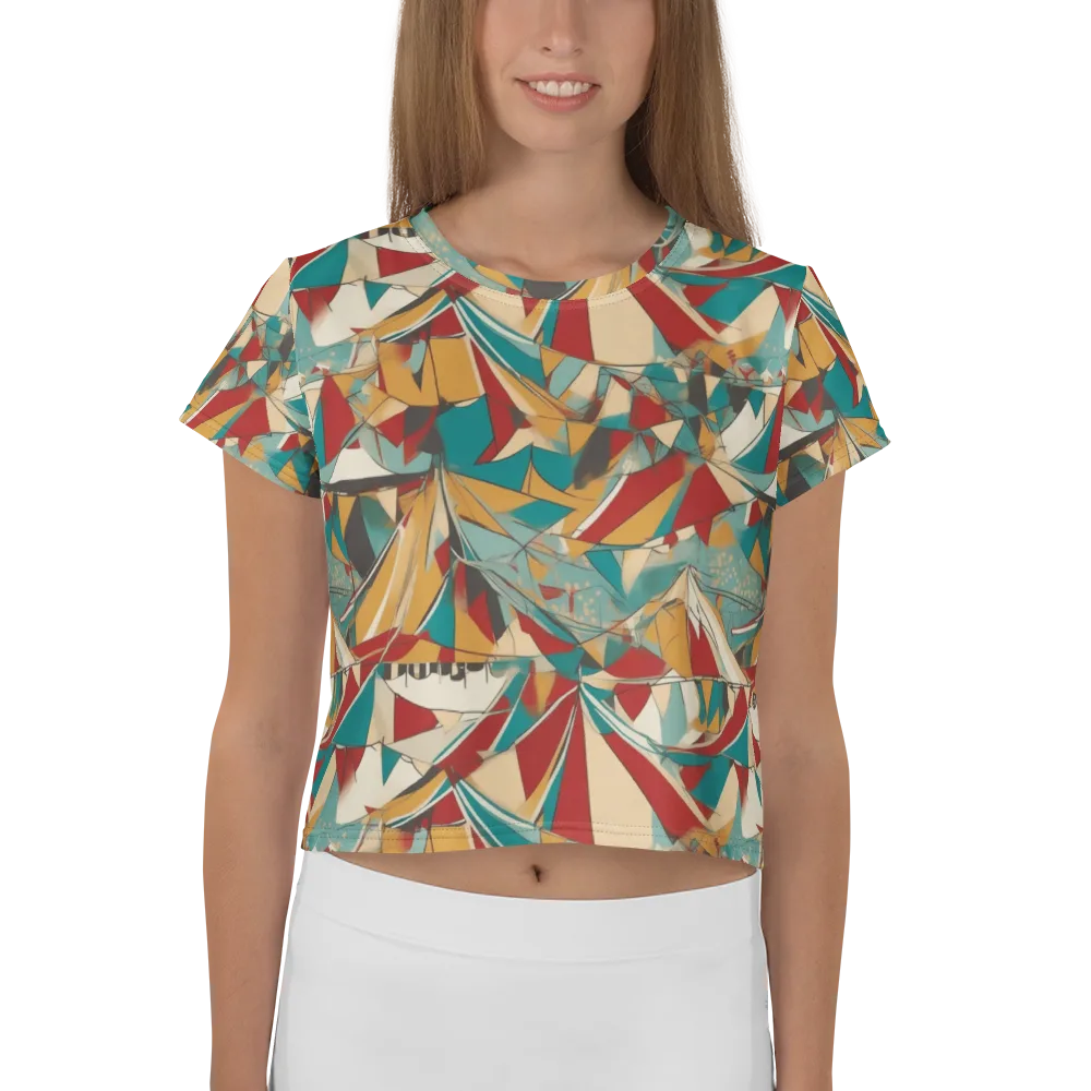 Carnival Geometry on Crop Tee — Front