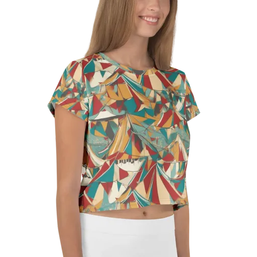 Carnival Geometry on a Crop Tee