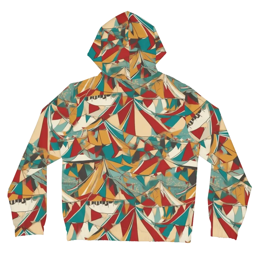Carnival Geometry on Women's Full-Zip Hoodie — Back