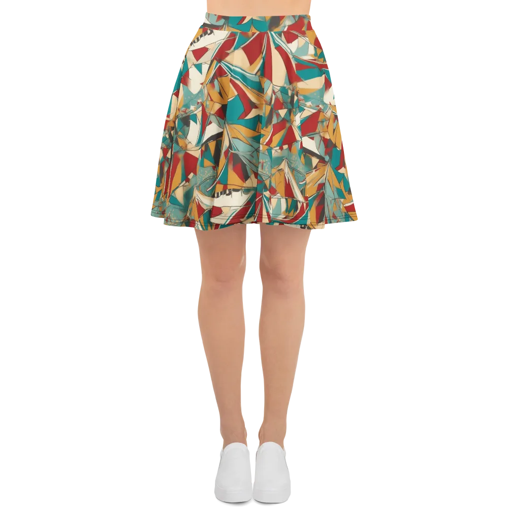 Carnival Geometry on Skater Skirt — Front