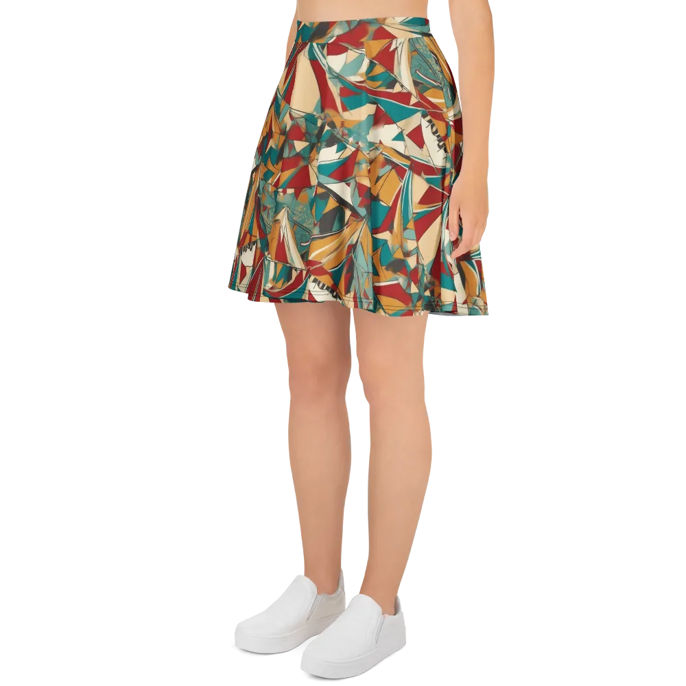 Carnival Geometry on Skater Skirt — Left