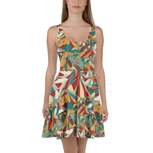 Carnival Geometry on a Skater Dress