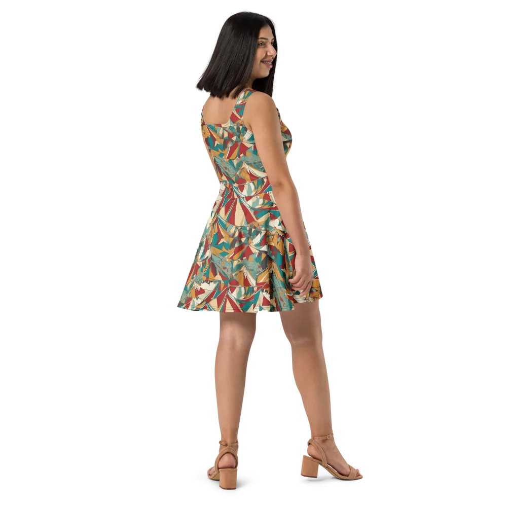 Carnival Geometry on Skater Dress — Right