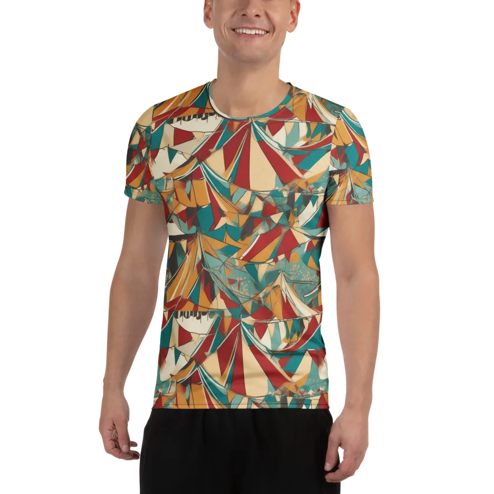 Carnival Geometry on Men's Athletic T-Shirt — Front