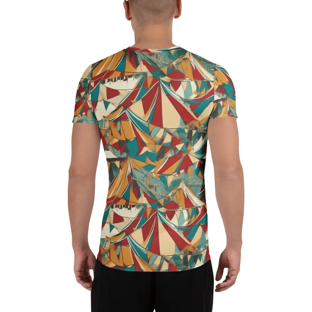 Carnival Geometry on Men's Athletic T-Shirt — Back
