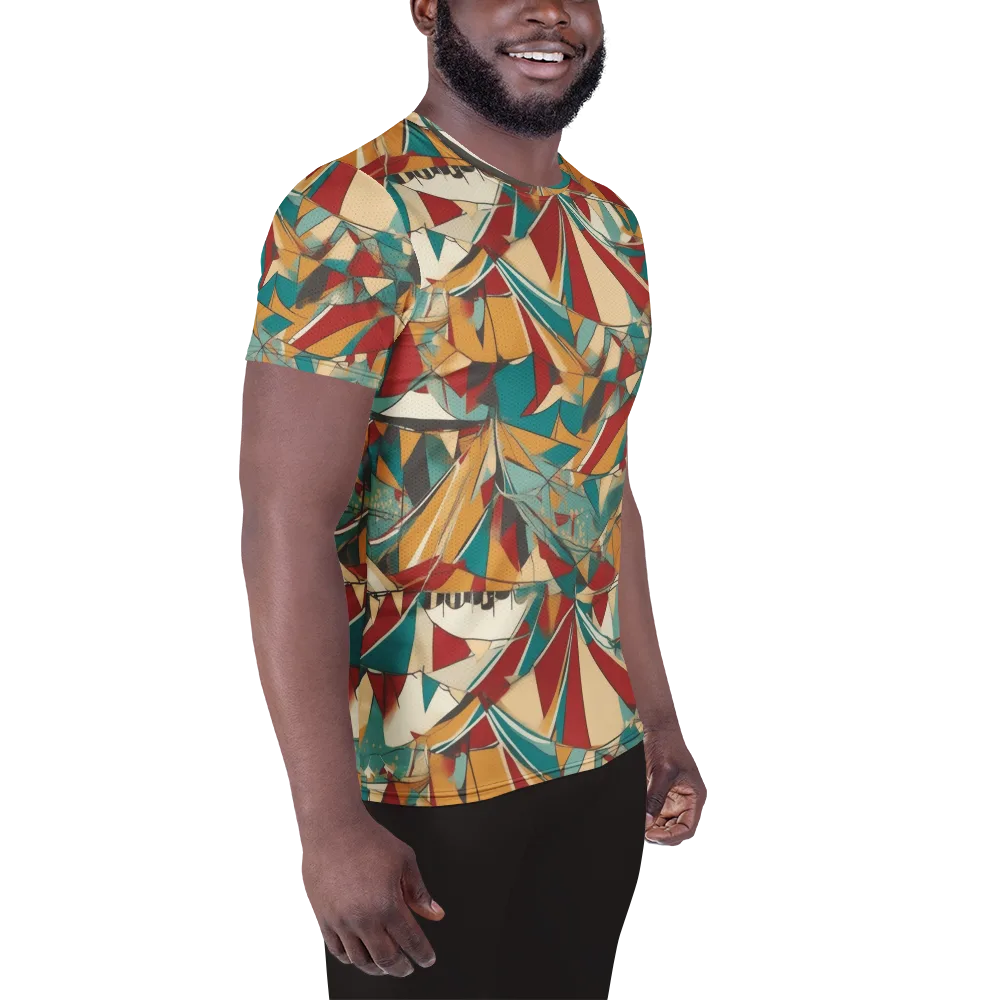 Carnival Geometry on Men's Athletic T-Shirt — Right