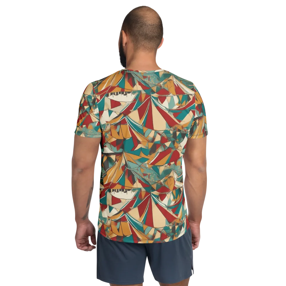 Carnival Geometry on Men's Athletic T-Shirt — Back