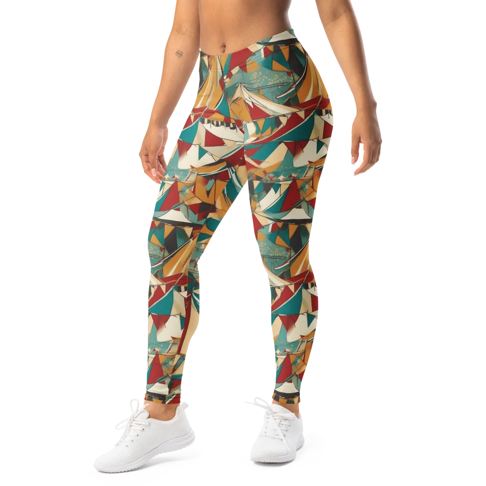 Carnival Geometry on Leggings — Left Front