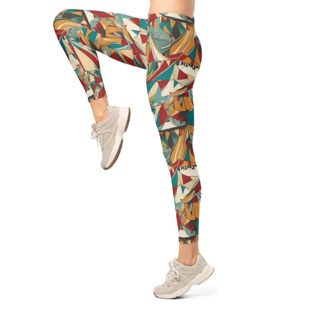 Carnival Geometry on Leggings — Left