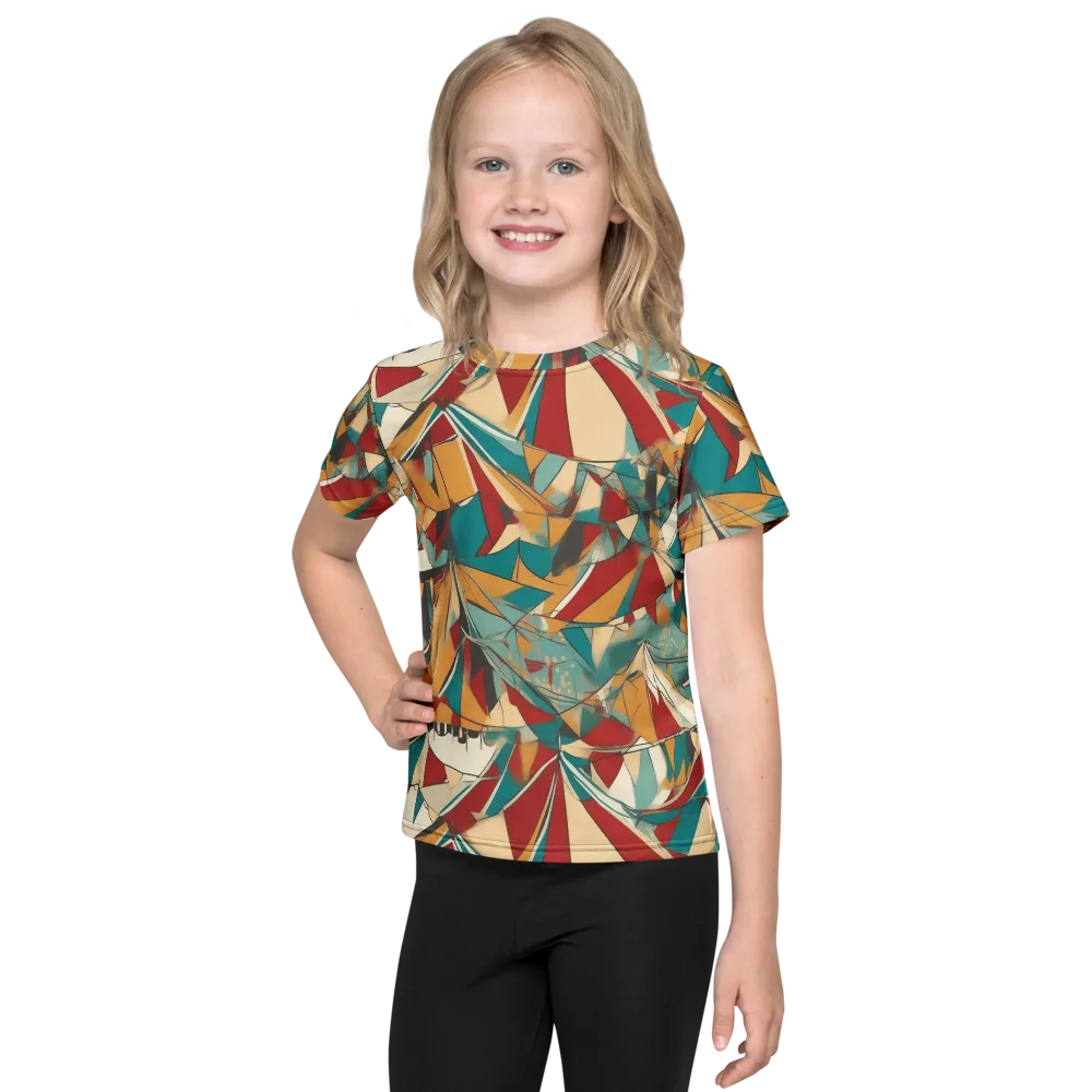 Carnival Geometry on Kids Crew Neck T-Shirt — Front