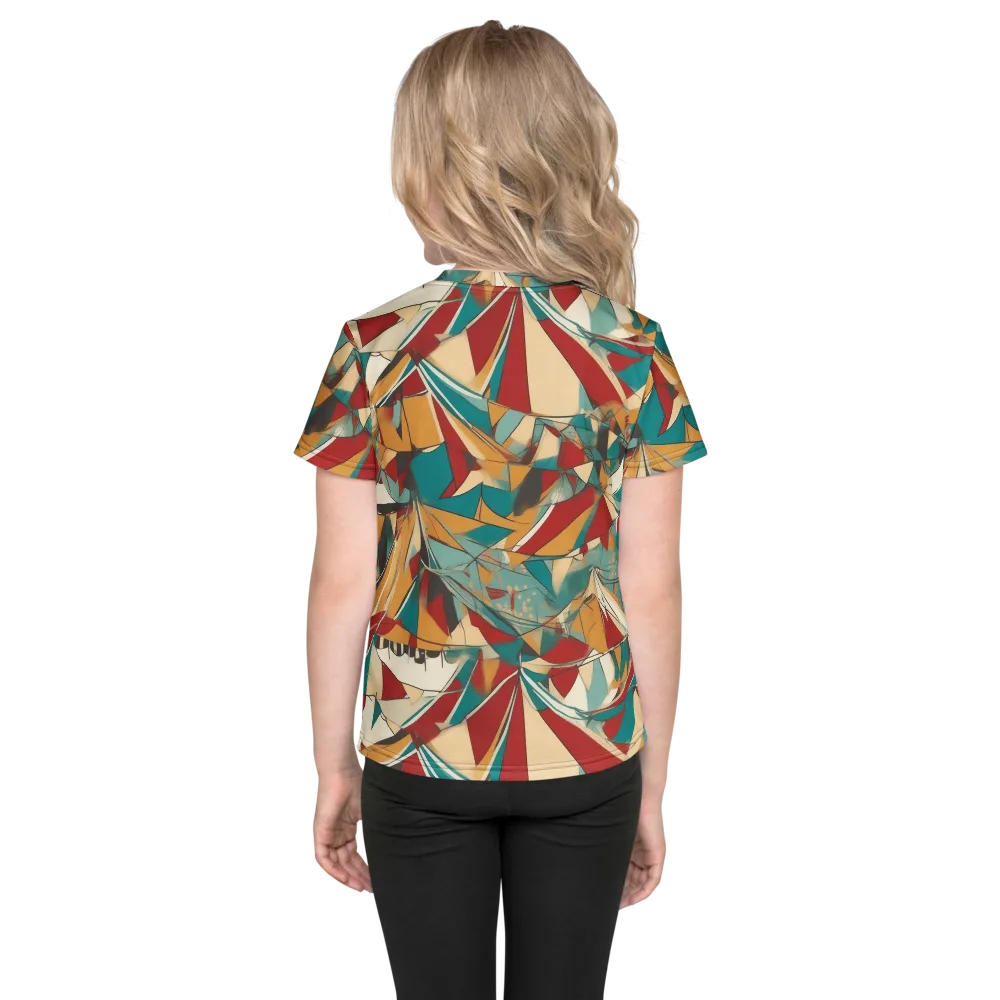 Carnival Geometry on Kids Crew Neck T-Shirt — Back