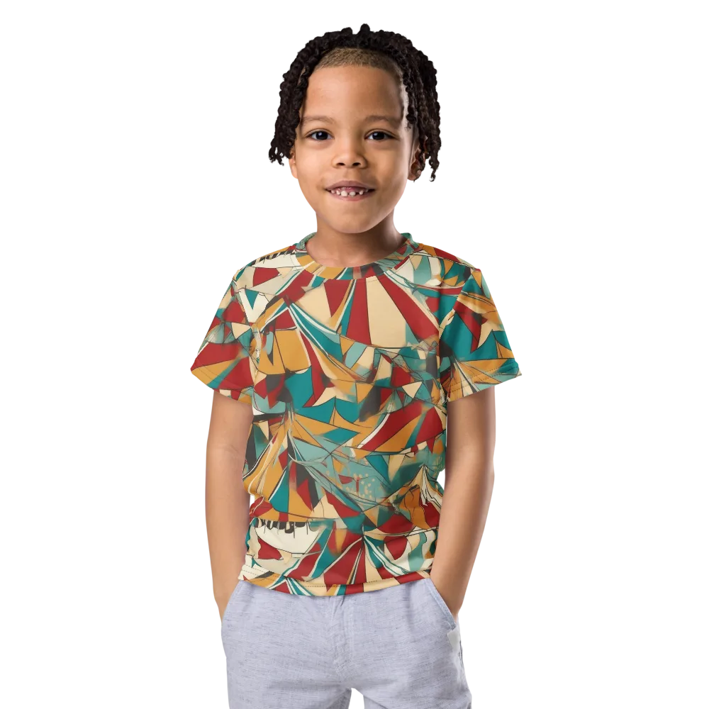 Carnival Geometry on Kids Crew Neck T-Shirt — Front