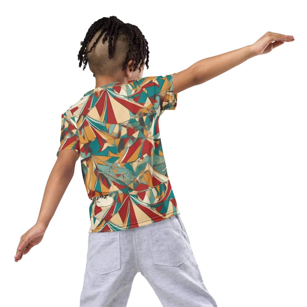 Carnival Geometry on Kids Crew Neck T-Shirt — Back