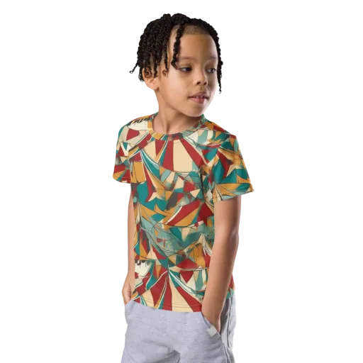 Carnival Geometry on a Kids Crew Neck T-Shirt