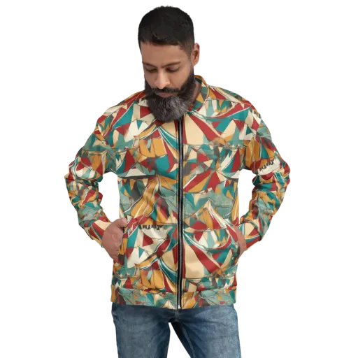 Carnival Geometry on a Bomber Jacket