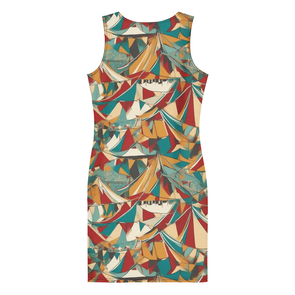 Carnival Geometry on Bodycon Dress — Back