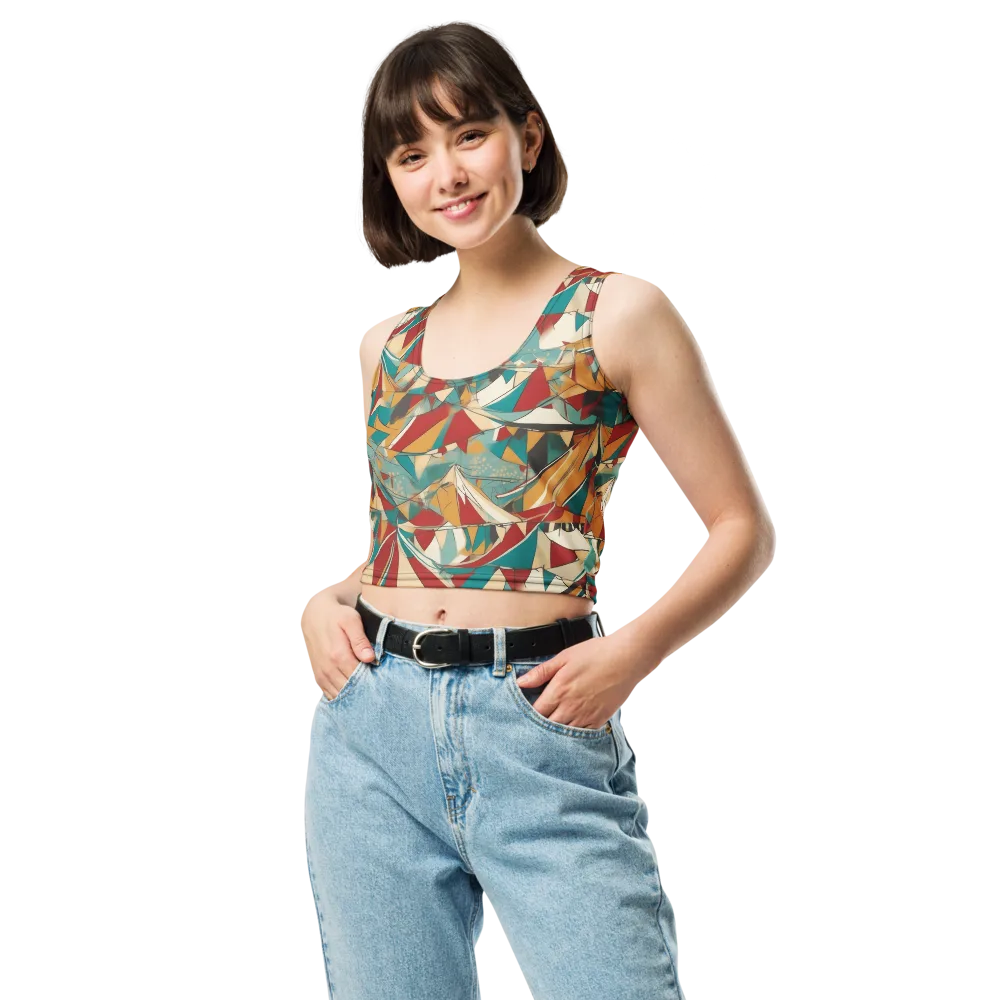 Carnival Geometry on Crop Top — Front
