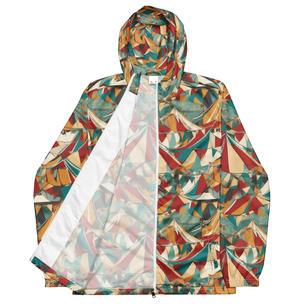 Carnival Geometry on Men's Windbreaker — Front