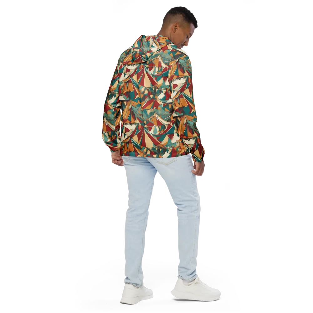 Carnival Geometry on Men's Windbreaker — Back
