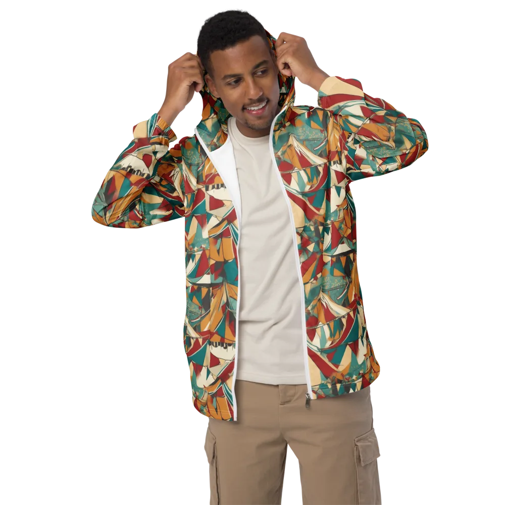 Carnival Geometry on Men's Windbreaker — Front