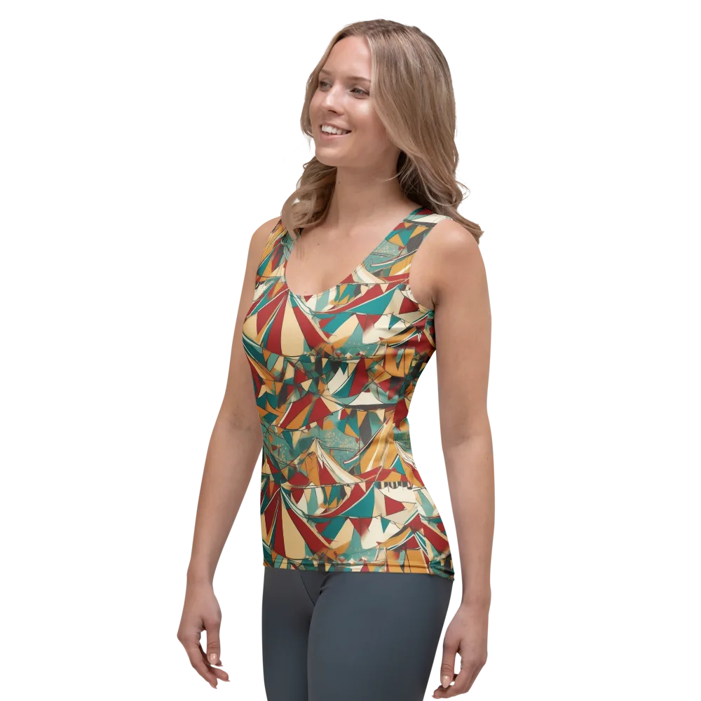 Carnival Geometry on Women's Tank Top — Left Front