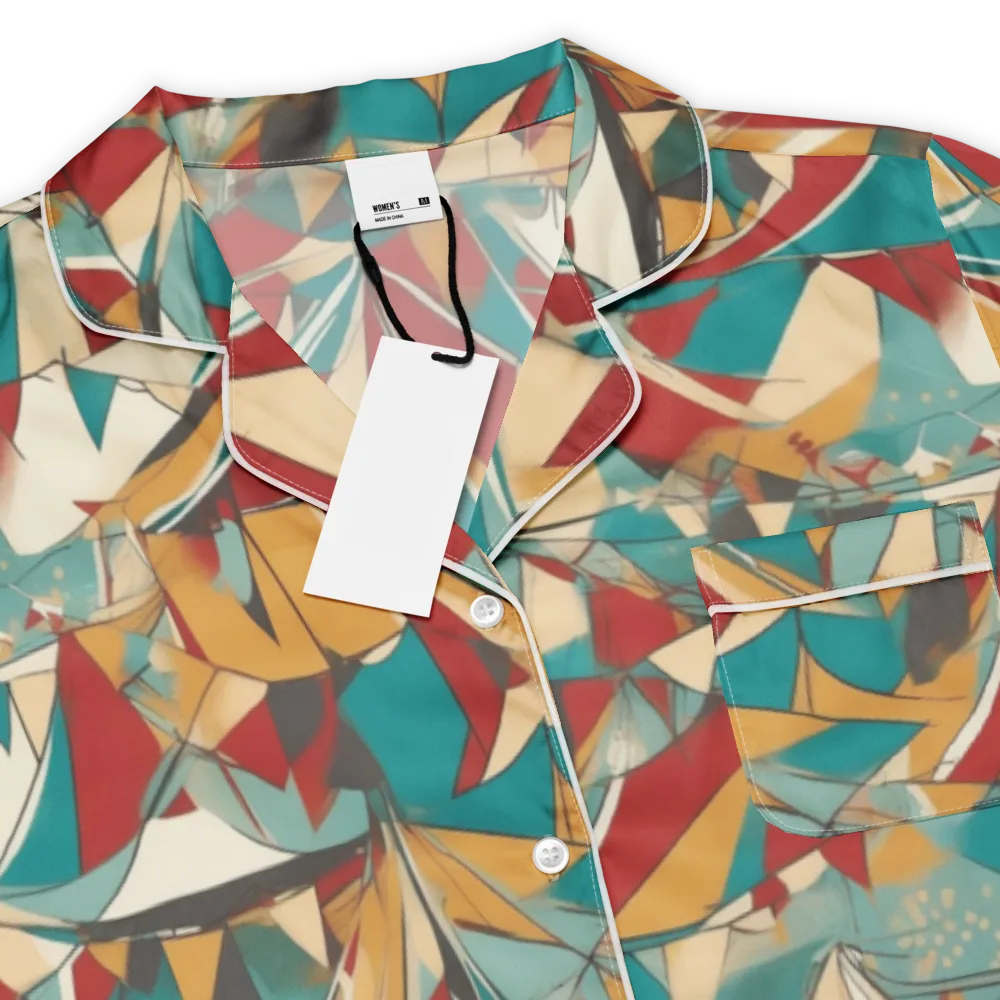 Carnival Geometry on Women's Short Sleeve Pajama Top — Product details