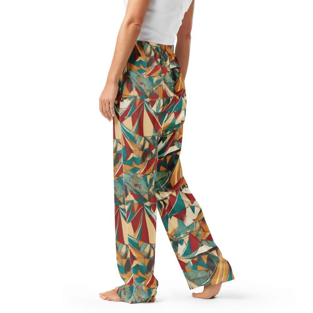 Carnival Geometry on Women's Pajama Pants — Left
