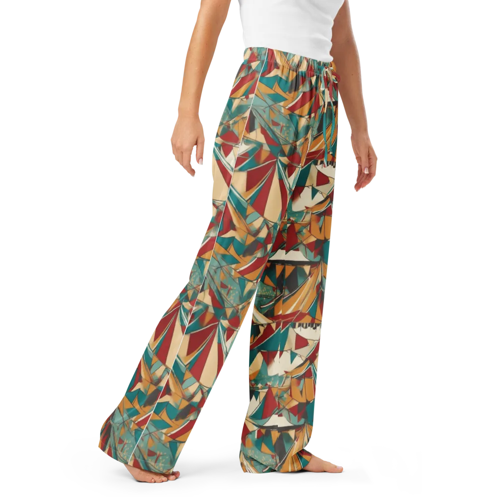 Carnival Geometry on Women's Pajama Pants — Right Front