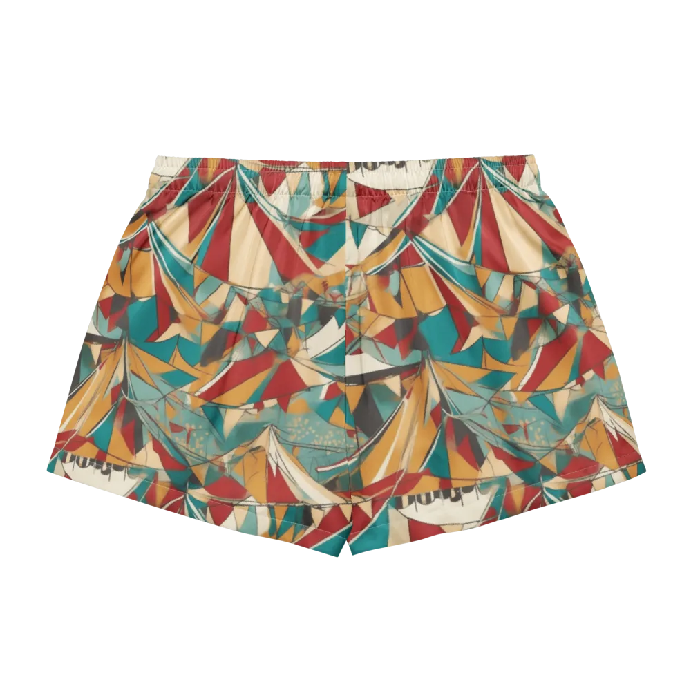 Carnival Geometry on Women's Pajama Shorts — Back