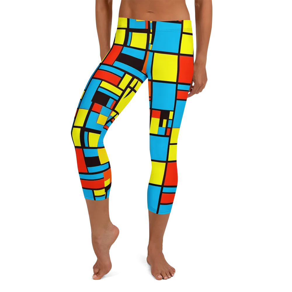 Block Party on Capri Leggings — Front